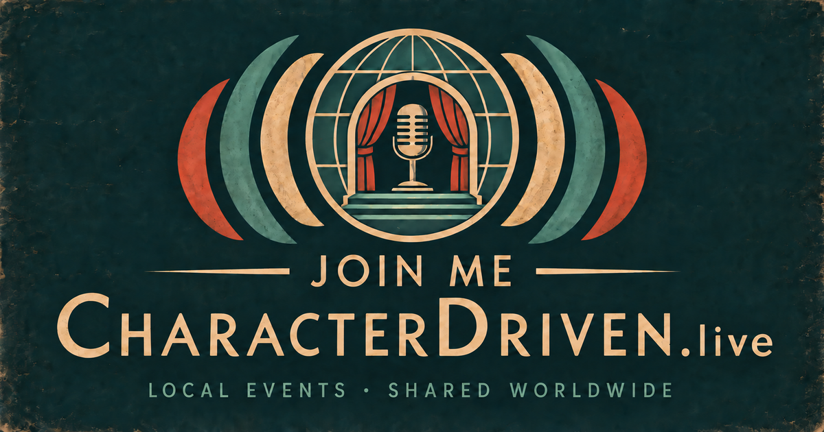 CharacterDriven.live radio station: local events shared worldwide